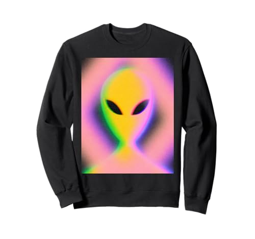 Retro Alien Aura Psychedelic Rainbow Aesthetic Cryptozoology �g���[�i�[