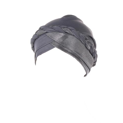 Couvre-cheveux tressés pré-noués pour femme bonnet chimio