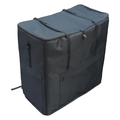 KiBcsLic Mochila dobrável para transporte de bicicleta, em tecido Oxford, com grande capacidade, acessório profissional dobrável para armazenamento de