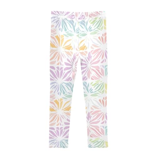 KLL Mandala Lattice Toddler Girls' Cotton Leggings Stretchy Full Length Activewear Sports2