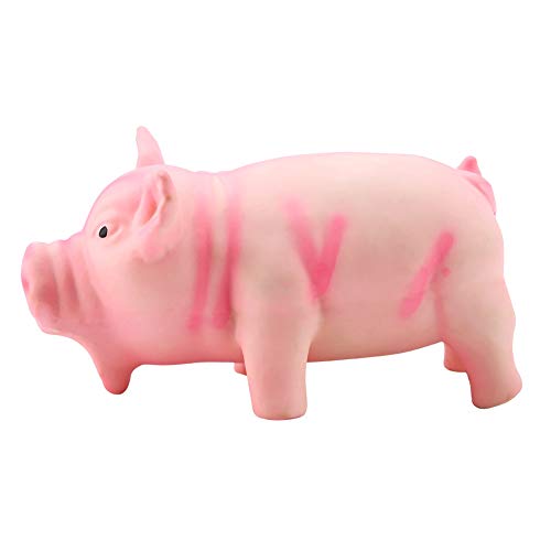 Juguete mordible para perros con sonido de cerdito rosa miniatura 3