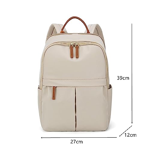 Lightweight Women's Backpack with Multiple Pockets - Ideal for Daily Use (Ivory)3
