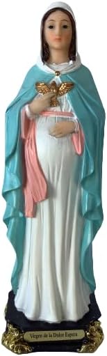 Cannan Virgen De La Dulce Espera 8.5" Patrona De Las Mujeres Que Esperan O Quieren Un Hijo Virgen Encinta Figura Religiosa