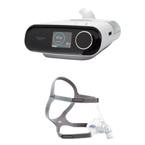 Image of Philips DreamStation BiPAP Pro | Sleep Apnea & Snoring Device + Pico Nasal Mask, Large Size, with Headgear | Online Demonstration & Installation