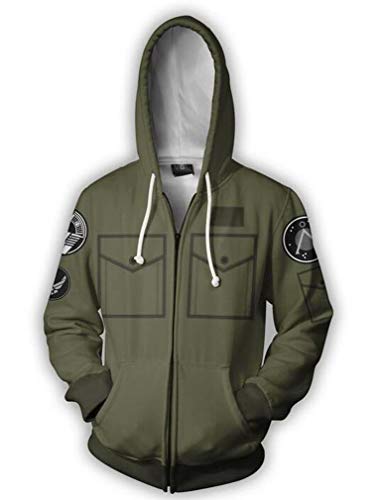 Jonikow Hot Movie 3D Hoodie Zipper Cosplay Costumes Hooded Sweatshirt Jacket (S, 1)