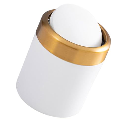 Cabilock Mini Bote De Basura De Acero Inoxidable Negro Blanco Con Tapa Pequeño Para Encimera Baño Dormitorio y Cocina