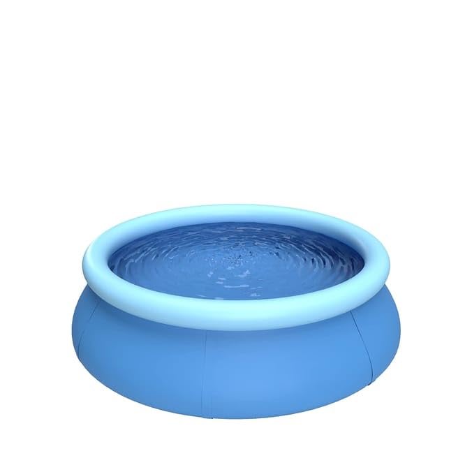 rightclick Inflatable Swimming Pool | Outdoor Family Garden Swimming Pool | Inflatable Paddling Pools for Kids Toddlers Adults | Fast Set Ground Swimming Pool & Large Round Summer Pool. (6ft)