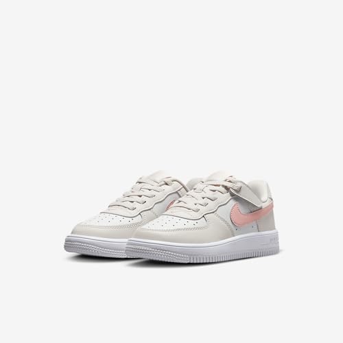 Nike Force 1 Low EasyOn Little Kids' Shoes (FN0237-006, Phantom/Summit White/Echo Pink) 5