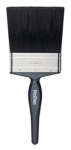 ProDec 4 inch Trade Pro Mixed Bristle Professional Paint Brush for a Smooth Finish Painting with Emulsion, Gloss and Satin Paints on Walls, Ceilings, Wood and Metal, 4 Inch 100 mm