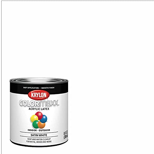 Image of Krylon K05615007 Colormaxx Brush On Paint, 1 /2 Pint, White
