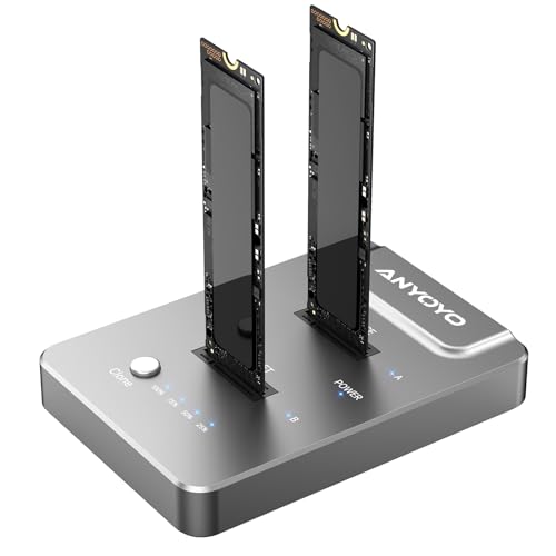 Boîtier NVMe M.2 Clone SSD - Station de Clonage Hors Ligne Dual Bay 10 Gbps - Docking Station...