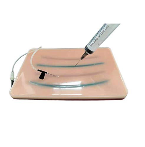 FHUILI Modello di addestramento della sutura della Pelle Umana del Silicone - Modello Realistico del Pad di Formazione dell'iniezione della Simulazione realistica -può ripetutamente