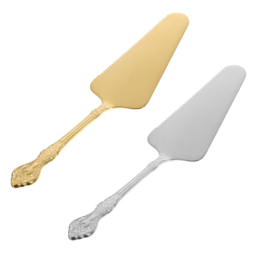 NOLITOY Paletta per Torta e Spatola per Pizza in Acciaio Inox 304 Impugnatura Antiscivolo, Utensile da Cucina per Dolci e Formaggi, Set 2 Pezzi per Uso Casalingo e Pasticceria