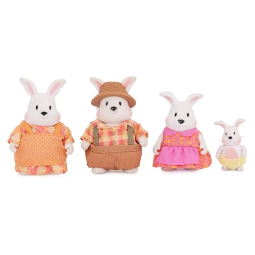 Li'l Woodzeez Hoppingoods Rabbit Family Set with Storybook