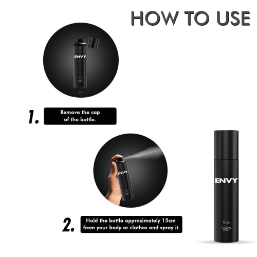 ENVY Natural Spray Men Perfume - 30ML Each (Pack of 4) | Long Lasting Eau de Parfum Scent Fragrance For Men