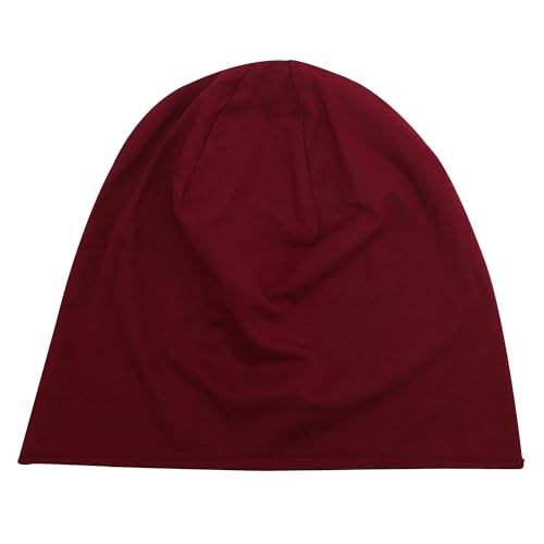 Image of ZLYC Cotton Thin Slouchy Beanie Hat for Men Women Fashion Soft Stretch Knit Skull Cap