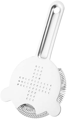 HOZEON 4 Pack 6.5 Inches Cocktail Strainer, Stainless Steel Bar Strainer Tool, 2 Prong Bartender Strainer for Bar Restaurant Home, Silver - Thumbnail 2