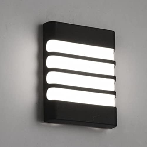Outdoor Wall Lights, 20W 6500K Waterproof Outside Wall Lights Black Exterior Wall Sconce Light, Garden Lights