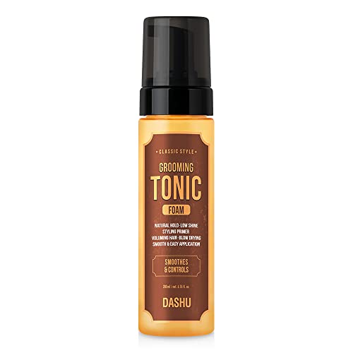 DASHU Espuma Tónica Capilar De Fijación Suave Y Fijación Clásica, Prebase De Peinado, Protector Térmico. Espuma Para El Cuidado Del Cabello Con Dispensador De Bomba De 200 Ml (6.76 Fl Oz).