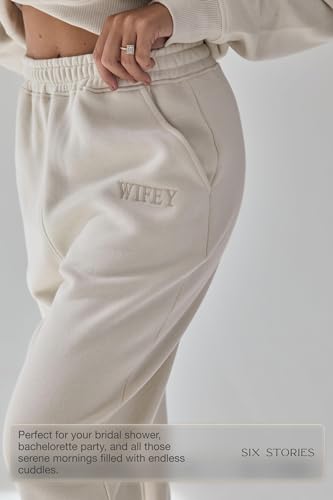Wifey Champagne Joggers, Comfortable Lounge Sweatpants, Wedding, Anniversary, Valentine's Day, or Birthday Gift2