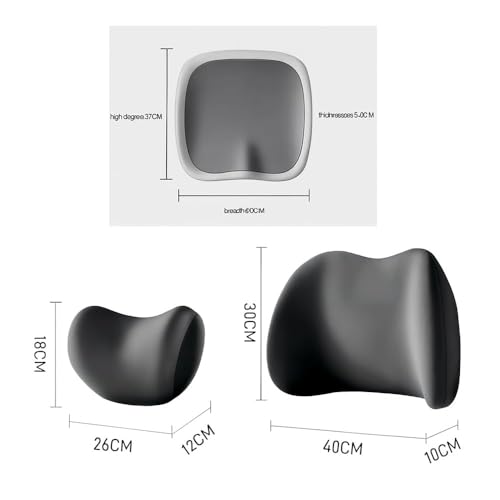 Image of Cars Necks & Lumbar Pain Relief Pillow, 100% Memory Foam Car Seat Head Rest Pillows Necks Support, Neck Pain Relief Pillows for Car & Office, car Gift, (Gray 3)