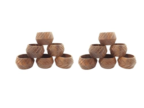 Wooden Napkin Rings Handcrafted Natural Wood Napkin Rings Decorations Christmas Ornaments Best for for Table Décor, Dinner Party, Wedding Party, Dining Parties, Table Decoration (8)