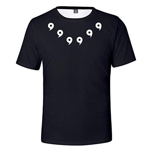 Naruto Cosplay T-Shirt 3D-Druck Cartoons T-Shirt Anime Fans T-Shirt Tops Mode Casual Rundhals Kurzarm Weihnachtsfeier T-Shirt Geschenke für Jungen und Mädchen,A,L Cover