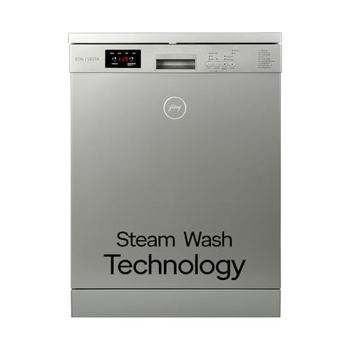 Image of Godrej Eon Dishwasher | Steam Wash Technology |13 place setting |Perfect for Indian Kitchen| A+++ Energy rating | DWF EON VES 13Z SI STSL- Satin Silver