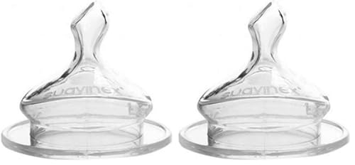 fisiológica tetina de silicona 6m + Caudal medio - Suavinex (Paquete de 2)