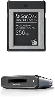 SanDisk Professional 256GB PRO-Cinema CFexpress VPG400 Type B Card with SanDisk Professional PRO-Reader CFexpress - High Performance Card Reader