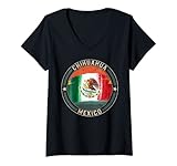 Photo Gallery donna chihuahua messico viaggi bandiera tee messicano turistico souvenir maglietta con collo a v Photo Gallery donna chihuahua messico viaggi bandiera tee messicano turistico souvenir maglietta con collo a v