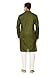 ITOS365 Men Cotton Blend Kurta Pyjama Set Party Fashion Regular Ethinic Wear Indian Dress Gift for Men Mehndi Large