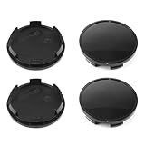 DewFlew 4Pcs Wheel Center Caps for F150 Focus Mustang Wheel Rim Outer 65mm(2.56in) Inner 59mm(2.32in) Black Hub Caps, Replacement 2M5V-1A096