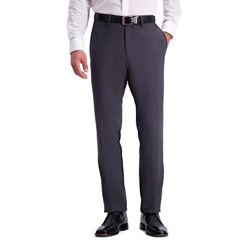 Kenneth Cole Reaction Men's Shadow Check Stretch Slim Fit Dress Pant Pants, Blue, 38Wx30L