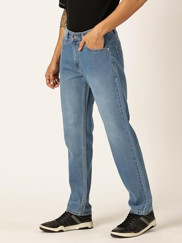Image of Thomas Scott Men Mid Rise Clean Look Relaxed Fit Jeans