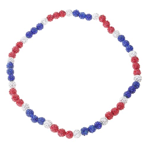 Uqezagpa アスレチック 野球 ネックレス ラインストーン ディスコボール 鎖骨チェーン スタイリッシュ スポーツアクセサリー 競技用, 50cm, 粘土。, ベリル