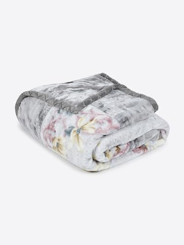 Image of Monte Carlo Double Bed Heavy Winter Blanket Marshal 2 Ply 850 GSM | 4.5 KG (240x220 CM), Cool Grey