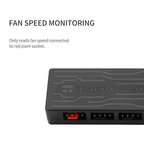 Thermalright FAN HUB X4 PWM Fan Controller - 4 Port 4-Pin, Multiple Interface Cooling Hub for 4 Groups of PC Fans, SATA Power Cord