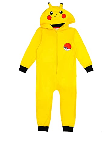 Pokémon Mono con Capucha para niños o niñas, Pijama Todo en uno, Pikachu, Edad de 4-5 años