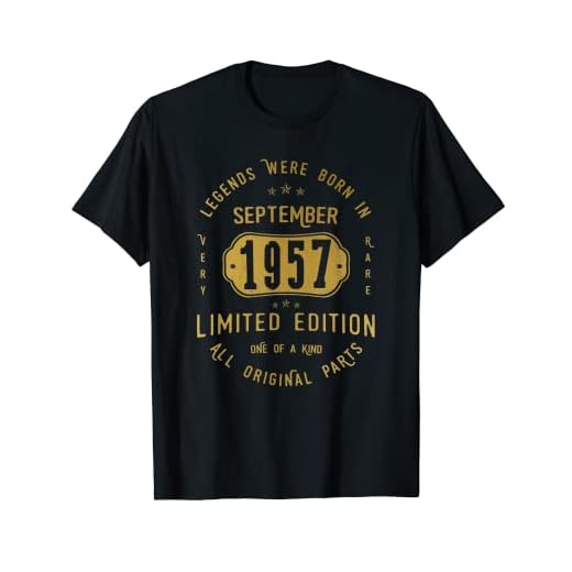 65 años Cumpleaños Las Leyendas nacen en Septiembre de 1957 Camiseta