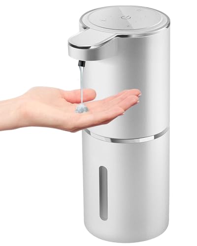 JEMISUN 洗剤ディスペンサー ハンドソープ 自動 液体 食器用洗剤 詰め替え 持続液出し380ml 壁掛け 吐出量4段階調節 充電式 IPX5防水 オートディスペンサー 食器洗剤 ディスペンサー キッチン 洗面所などに適用 日本語説明書付き