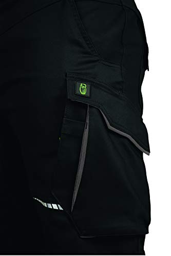 Leibwächter Flex-line Arbeitshose Herren – schwarz/grau – Gr. 54 – Bequeme Workwear mit Elastan (Spandex) – 60°C waschbar & trocknergeeignet – erhöhte Reißfestigkeit – für verschiedenste Berufe