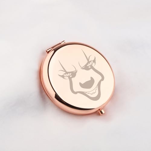 Espejo de maquillaje redondo WUSUANED con diseño payaso miniatura 4