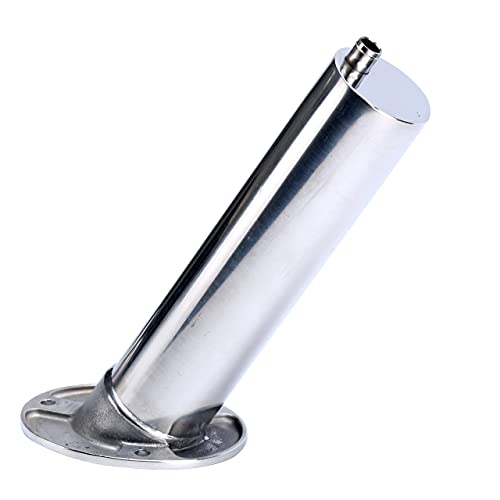 Amarine Made (Set Of 2) Heavy Duty Stainless Steel 316 Deluxe Rod Holders With Drain, Flush Mount Fishing Rod Pole Holders, 30 Degree #TOP3