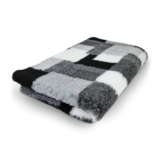 Generisch Veterinary Bed/Vet Bed/Drybed I Patchwork Schwarz - Grau - Weiß I Verschiedene Größen (50 x 75 cm)
