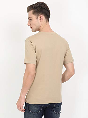 Image of FLEXIMAA Men's Cotton Round Neck Plain Half Sleeve T-Shirt