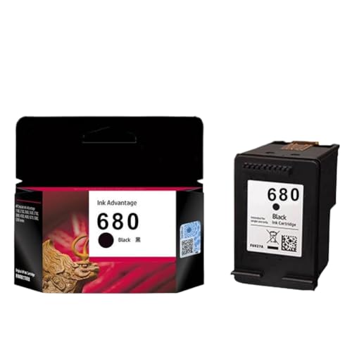 Cartouche d'encre 680-BK haute densité pour Deskjet 2678 et 5088