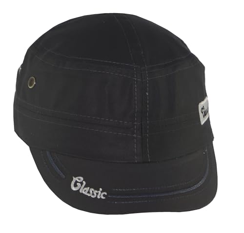 Image of Black caps Short Visor Summer Hats for Boys Pack of 1