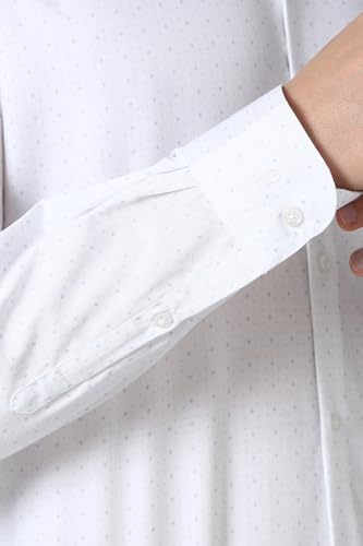 Image of Peter England Men's Cotton Slim Fit Ditsy Printed Full Sleeve Shirt