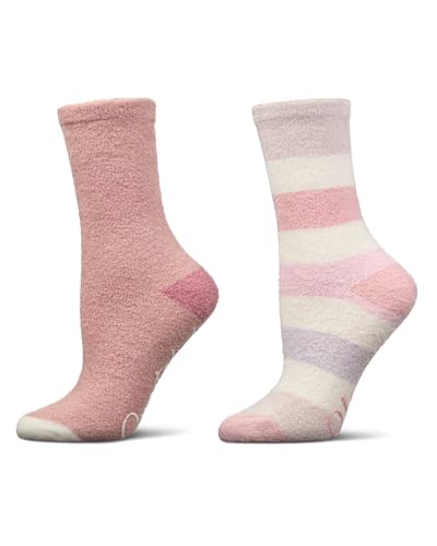 MeMoi Women's 2 Pair Pack Aloe Infused Non-Skid Spa Socks3